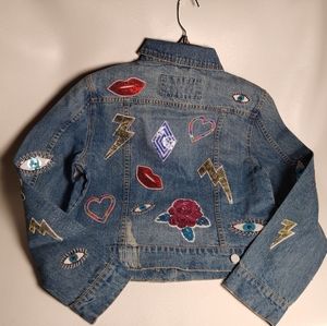 Bagatelle Embellished Denim Jacket, NWT